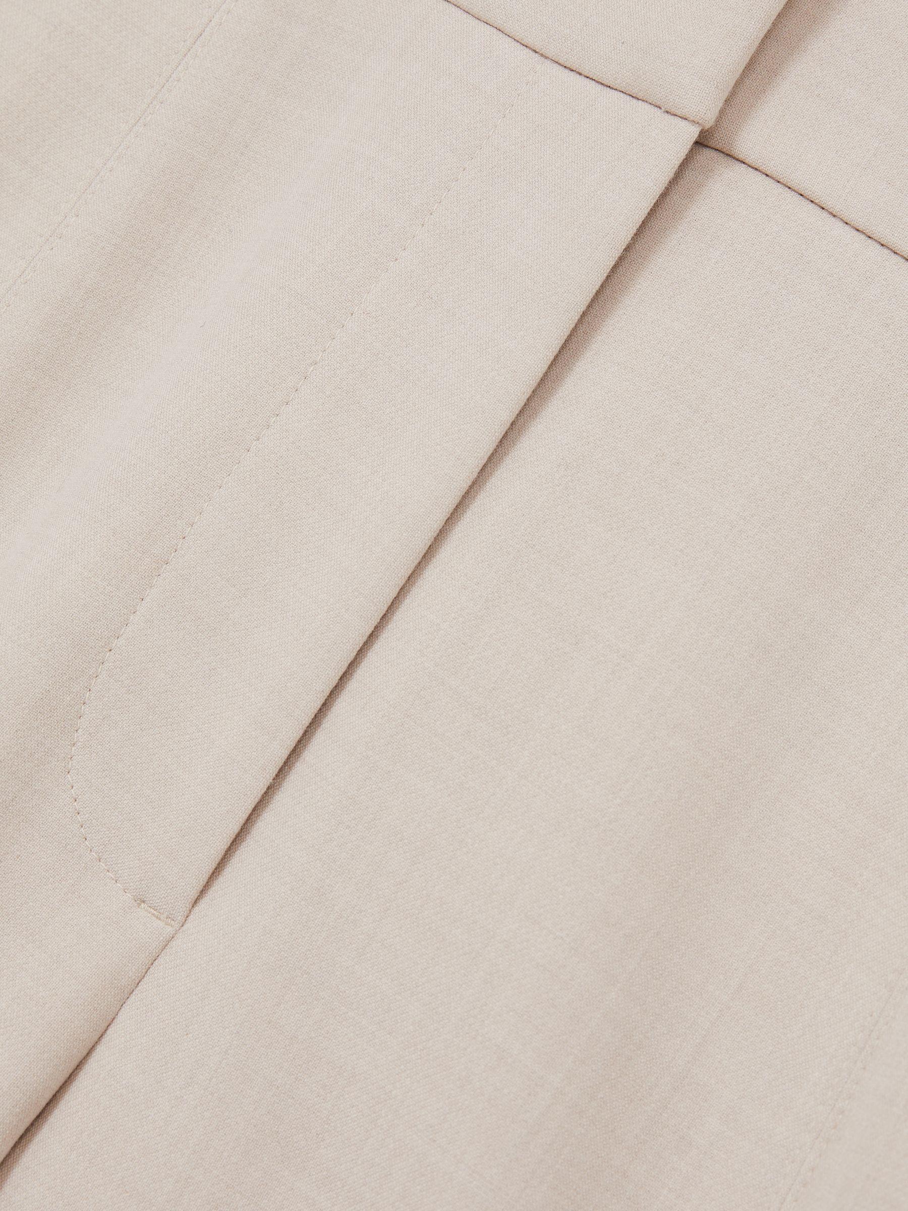 Flared Tailored Trousers in Neutral Product Image