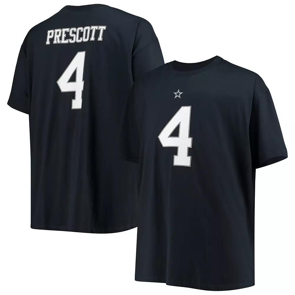 Men's Dak Prescott Navy Dallas Cowboys Big & Tall Player Name & Number T-Shirt,  Product Image