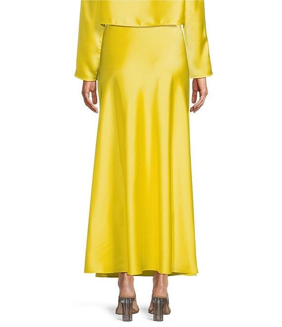 Antonio Melani Bella A-Line Satin Maxi Skirt Product Image