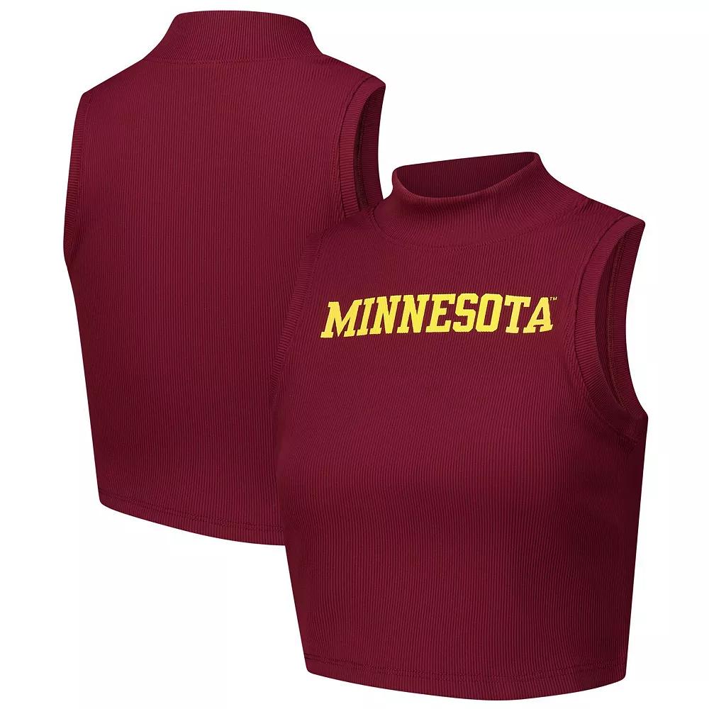 Women's ZooZatz Maroon Minnesota Golden Gophers Cropped Tank Top,  Product Image