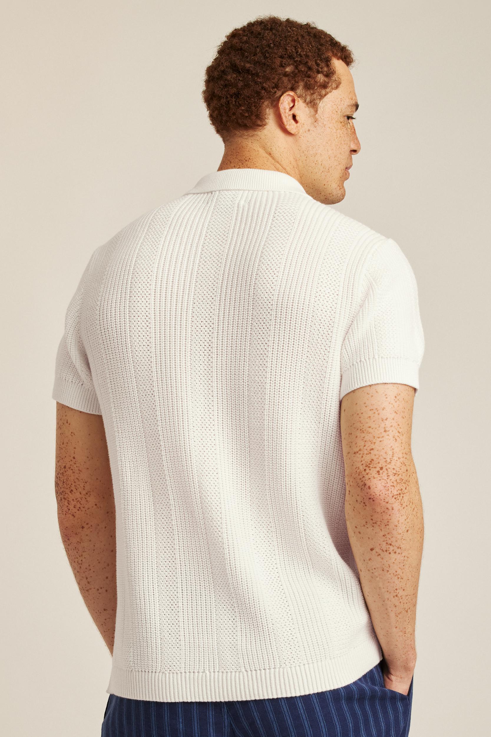 Vertical Stitch Sweater Polo Product Image