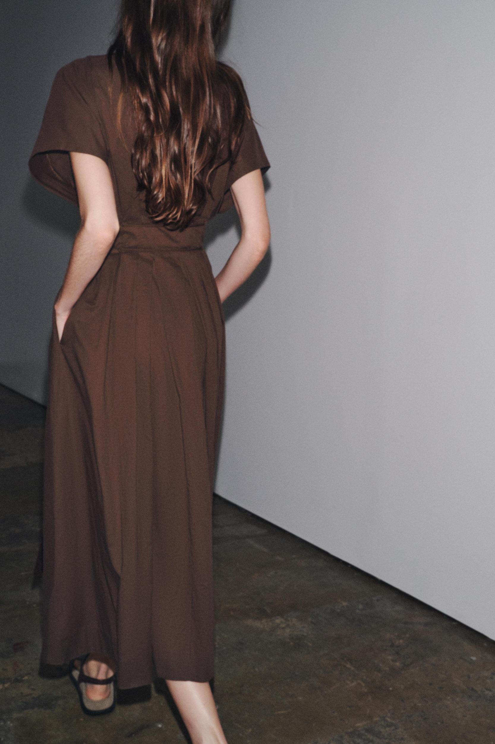 ZW COLLECTION PLEATED MIDI DRESS Product Image