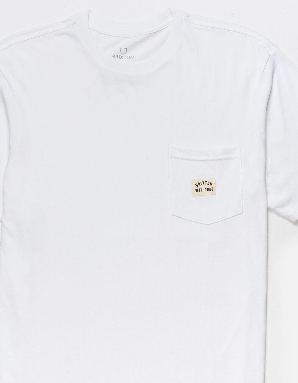 BRIXTON Woodburn Mens Pocket Tee - WHITE Product Image