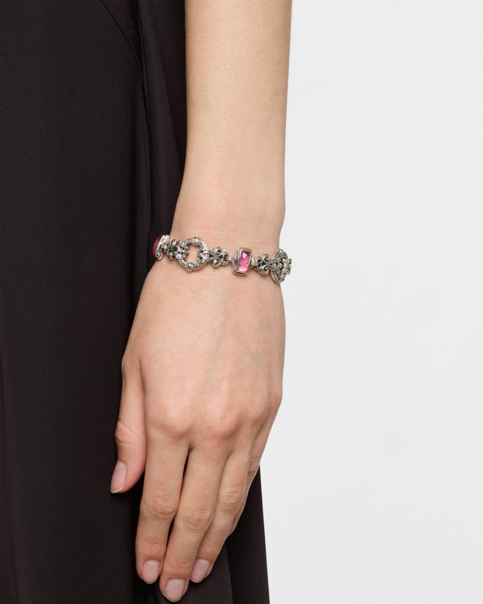 Ivy Rock Crystal, Strawberry Quartz and MOP Bracelet Product Image