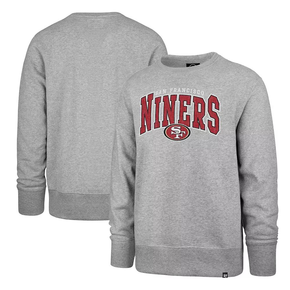 Men's '47 Gray San Francisco 49ers Varsity Block Headline Pullover Sweatshirt,  Product Image
