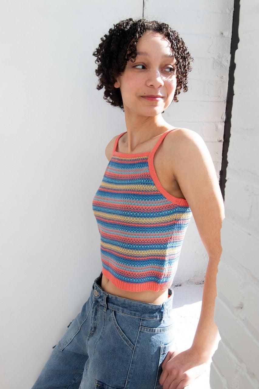 Stripe Knit Tank Product Image