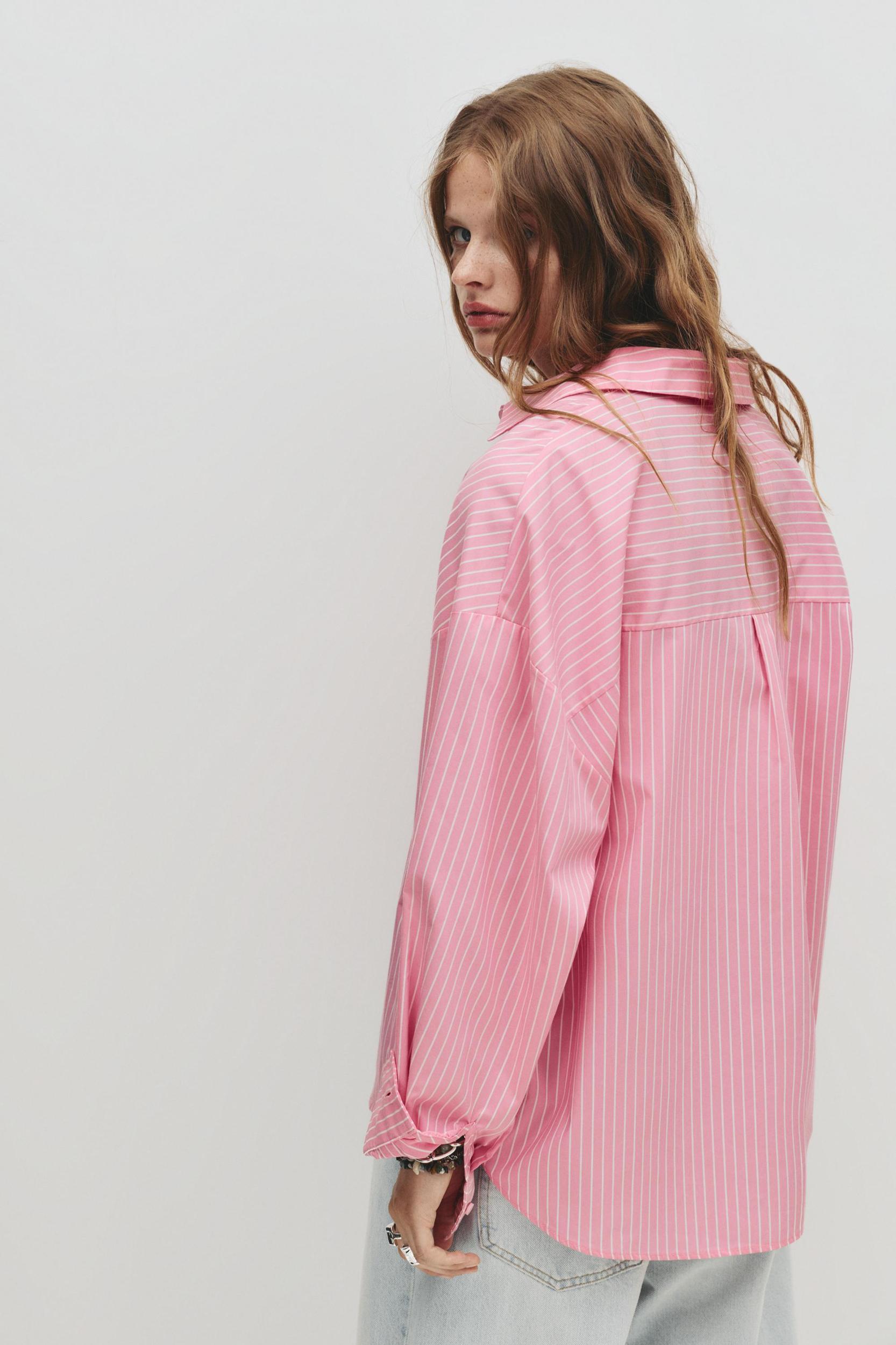 Pink striped shirt Product Image