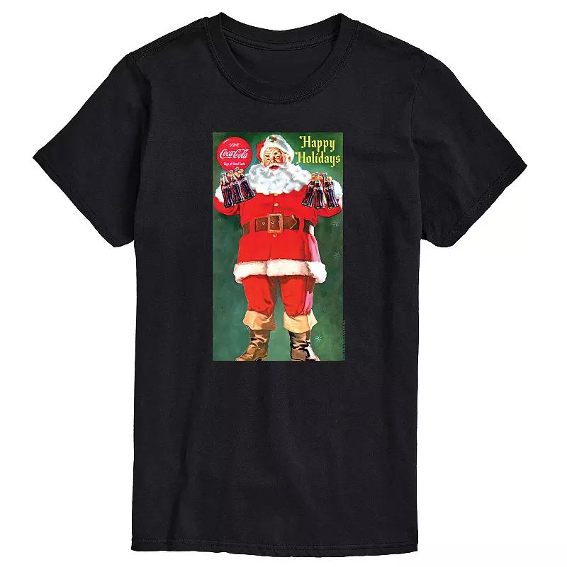 Big & Tall Coca-Cola Vintage Santa Graphic Tee, Men's,  Product Image