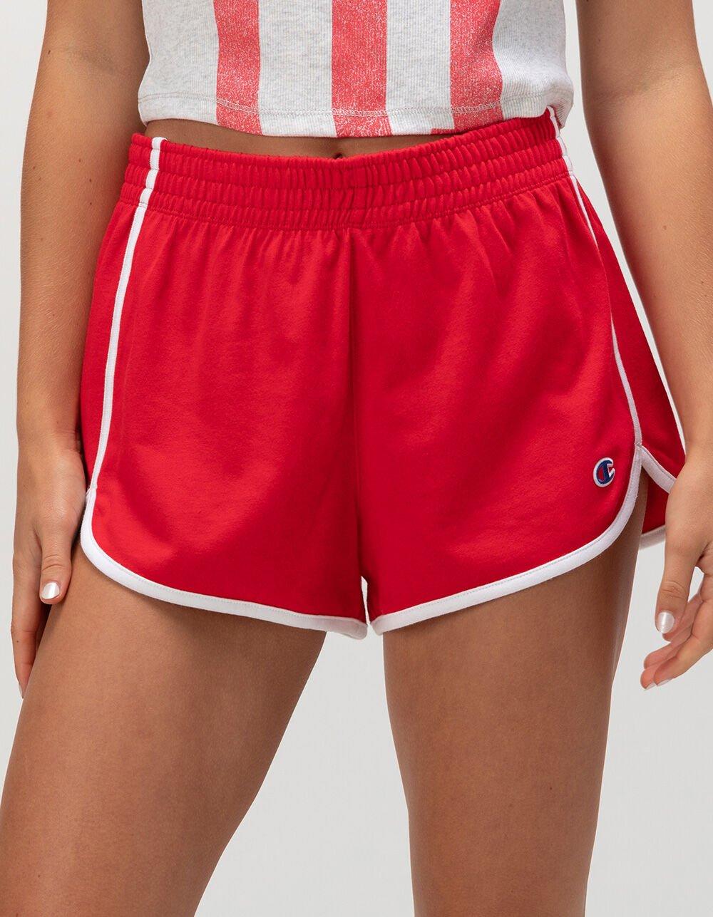 CHAMPION Womens Gym Shorts - RED Product Image