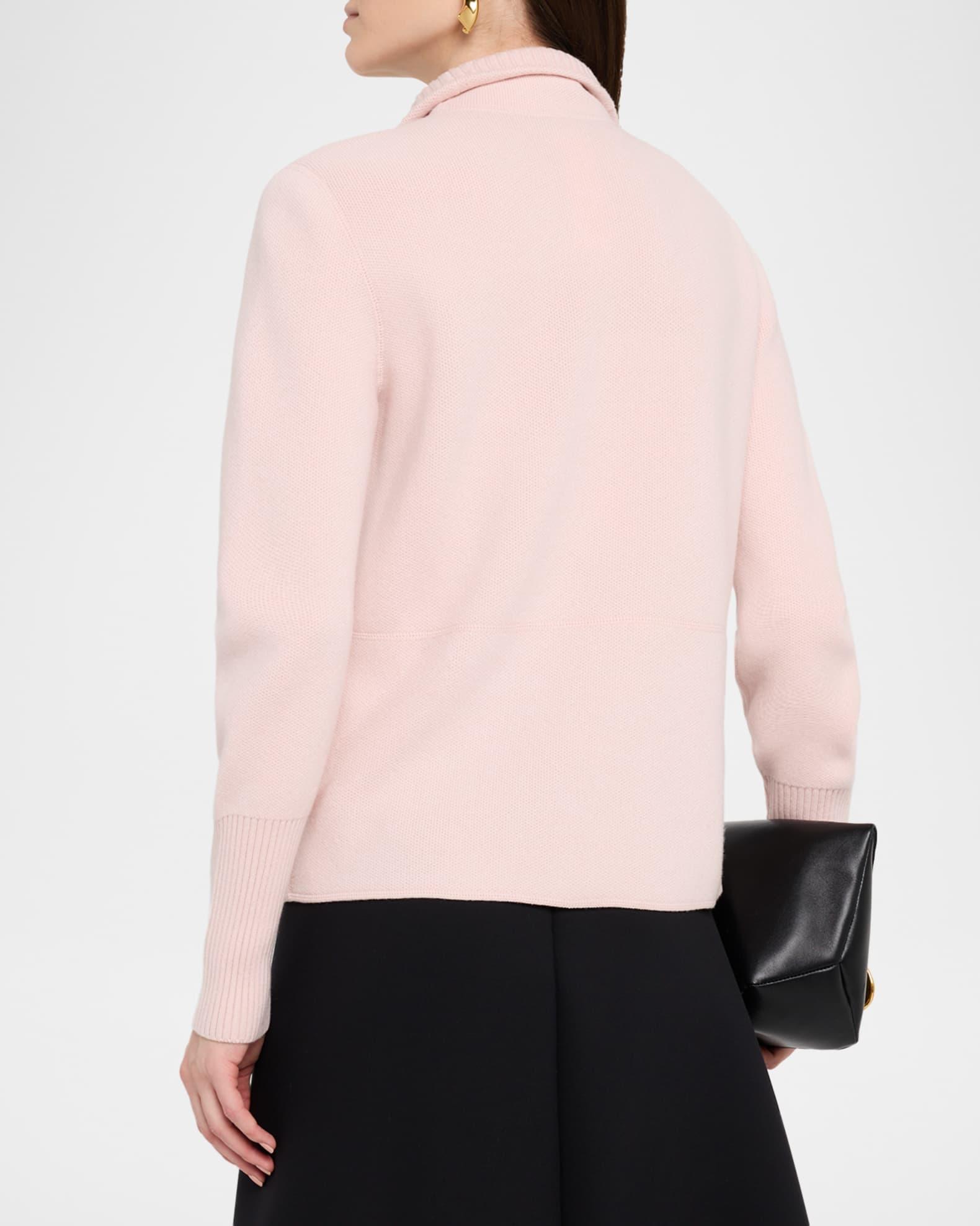 Cashmere Pique Knit Zip Cardigan Product Image