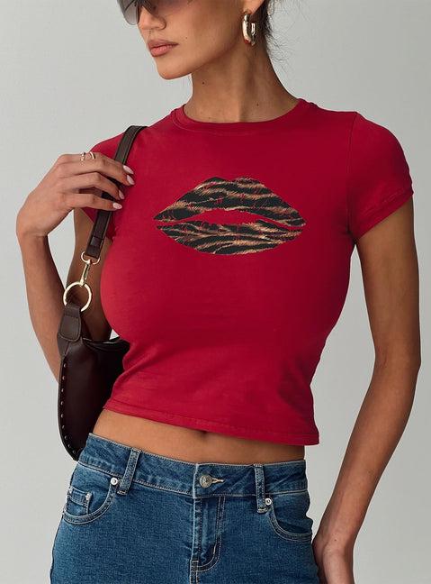 Sutin Tee Red Product Image