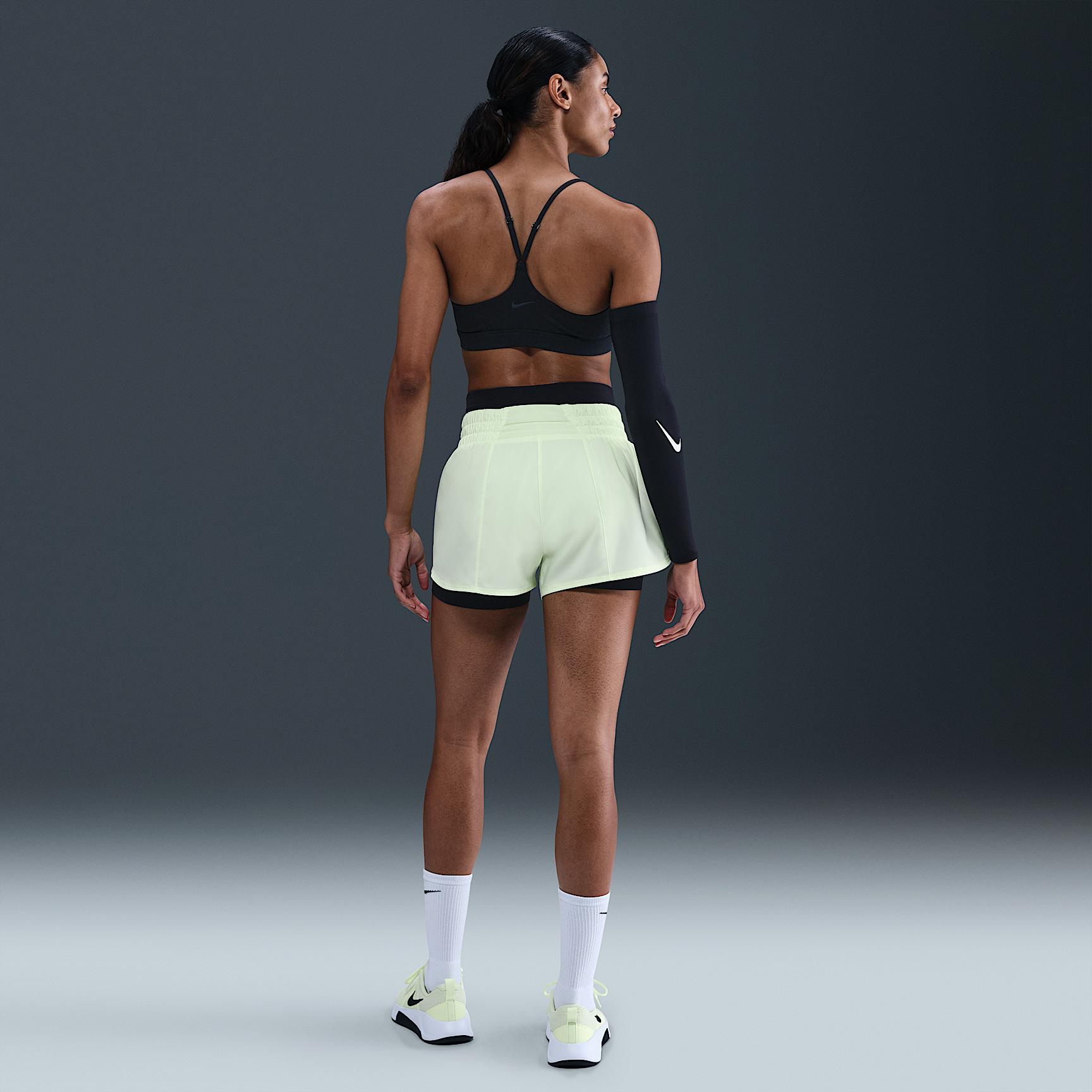 Nike Womens Indy Light Support Padded Floral Sports Bra | HV1205-010 Product Image