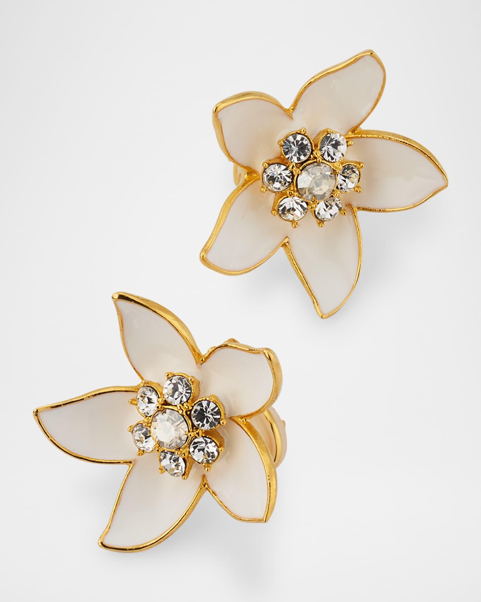 Jasmin Enamel Stud Earrings Product Image