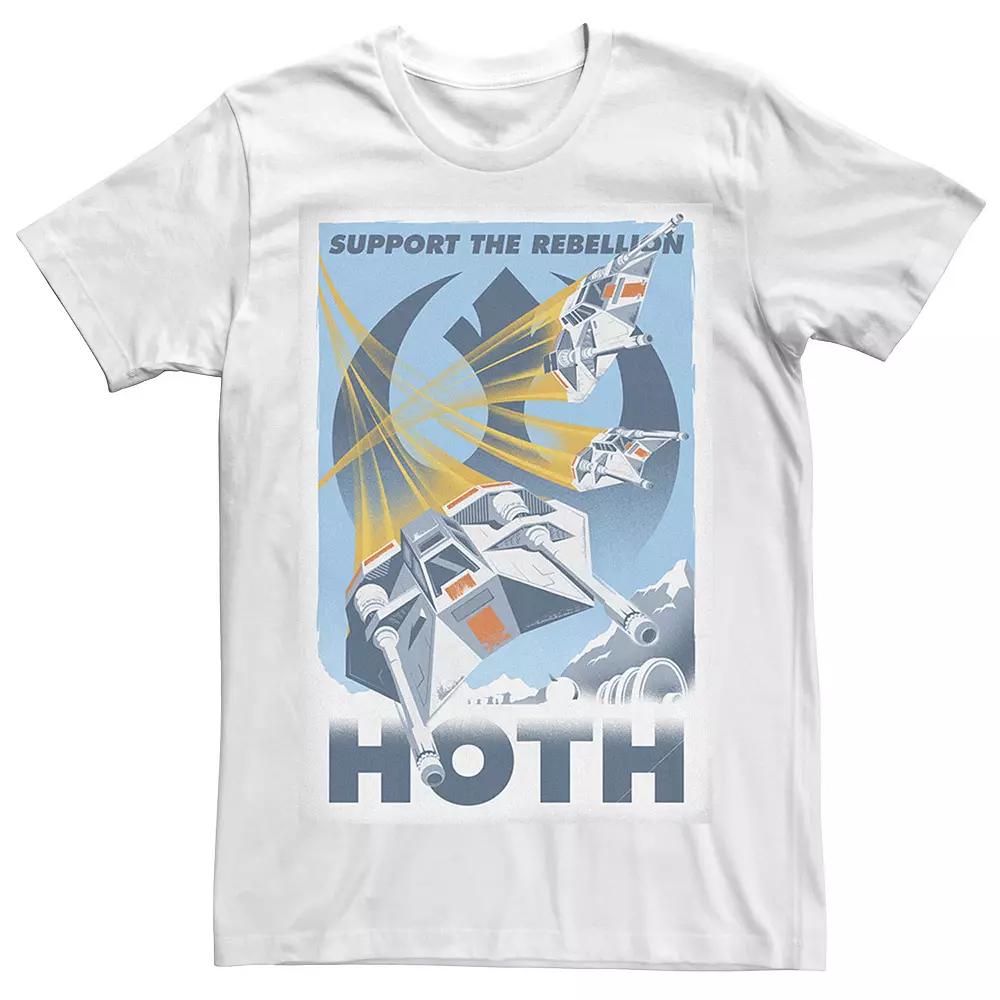 Men's Star Wars "Support The Rebellion" Hoth Poster Graphic Tee, Size: Large, White Product Image