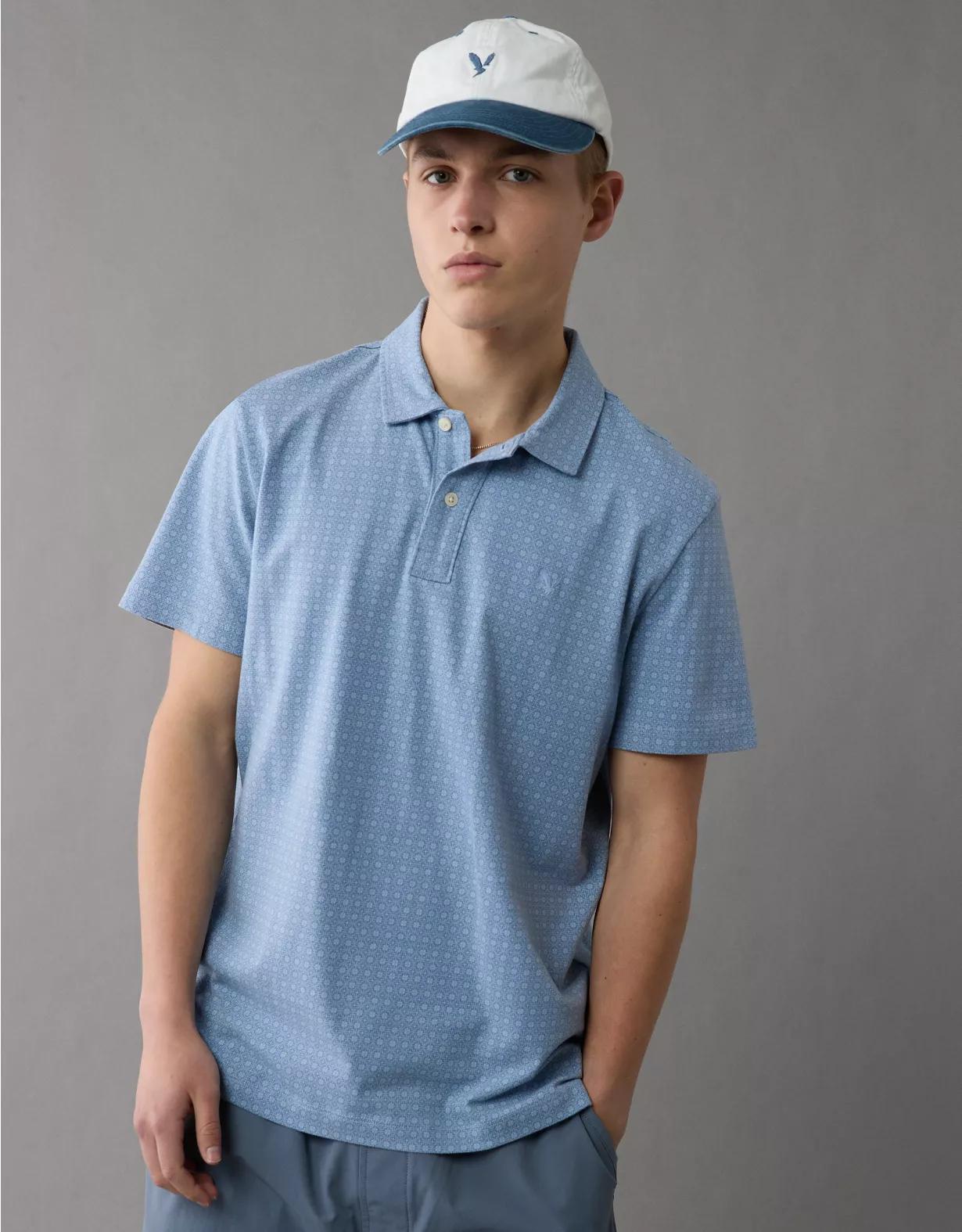 AE 24/7 Club Logo Printed Polo Shirt Product Image