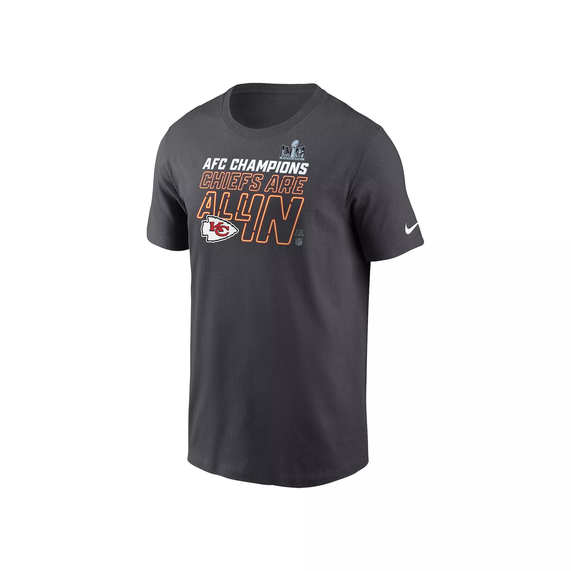 Men's Nike Kansas City Chiefs 2023 NFL Conference Champions - Trophy Collection Short Sleeve Tee, Size: XL, Anth Product Image