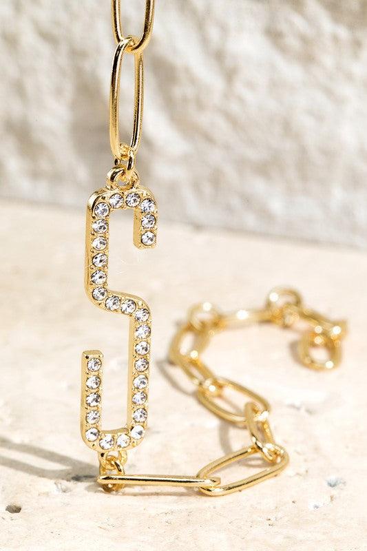 Crystal Initial Letter Bracelet Product Image