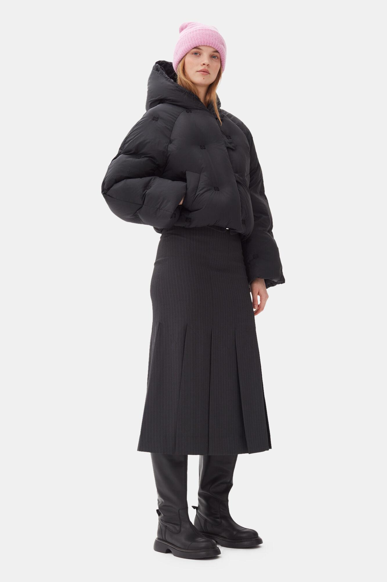 Black Short Tech Puffer Jacket Product Image