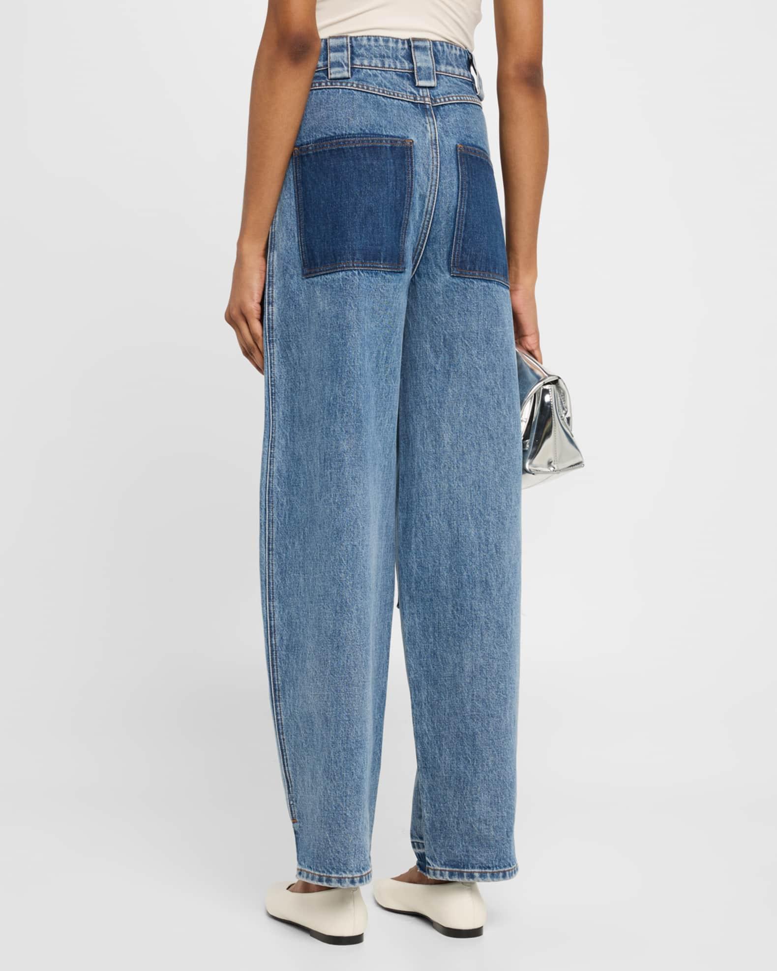 Denim Patchwork Pants Product Image