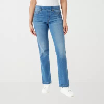 Gloria Vanderbilt® Shape Effect Womens High Rise Pull On Straight Leg Jean Product Image