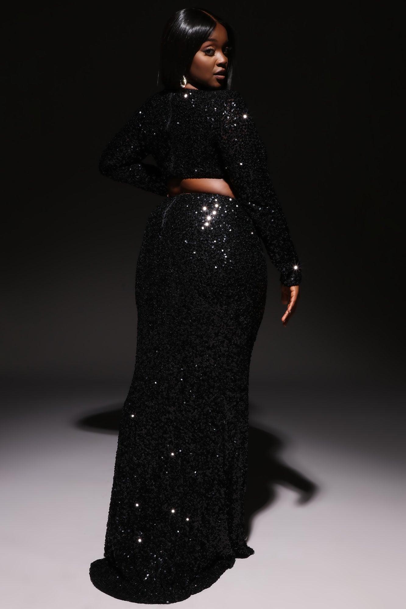 Madeline Embellished Maxi Dress - Black Product Image