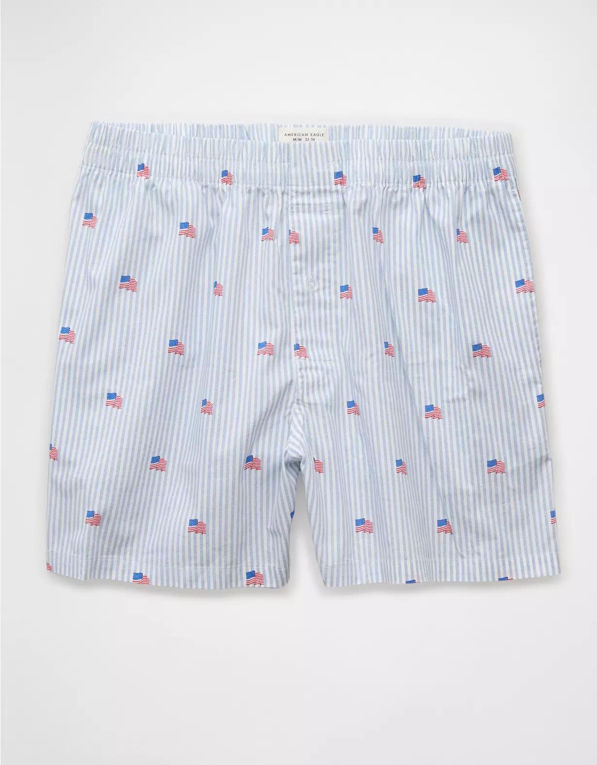 AEO Men's USA Flag Poplin Pocket Boxer Short Product Image