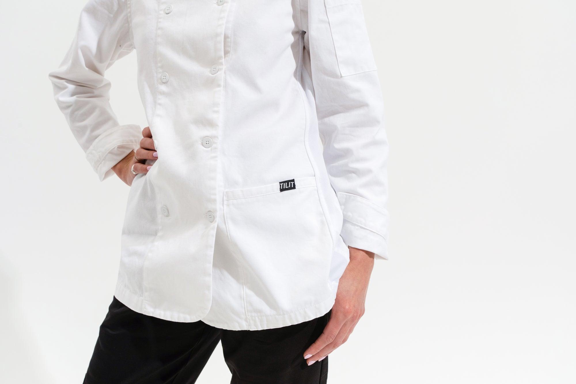Long Sleeved Women's Chef Coat Female Product Image