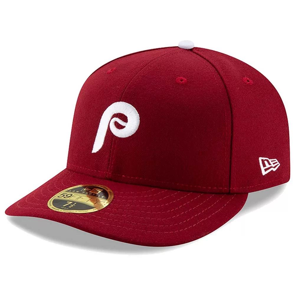 Men's New Era Maroon Philadelphia Phillies Authentic Collection Alternate 2 On-Field Low Profile 59FIFTY Fitted Hat, Size: 7 7/8, Red Product Image