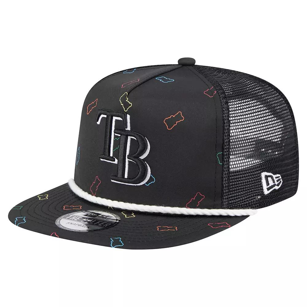 Men's New Era  Black Tampa Bay Rays Gummy Golfer Trucker Adjustable Hat Product Image