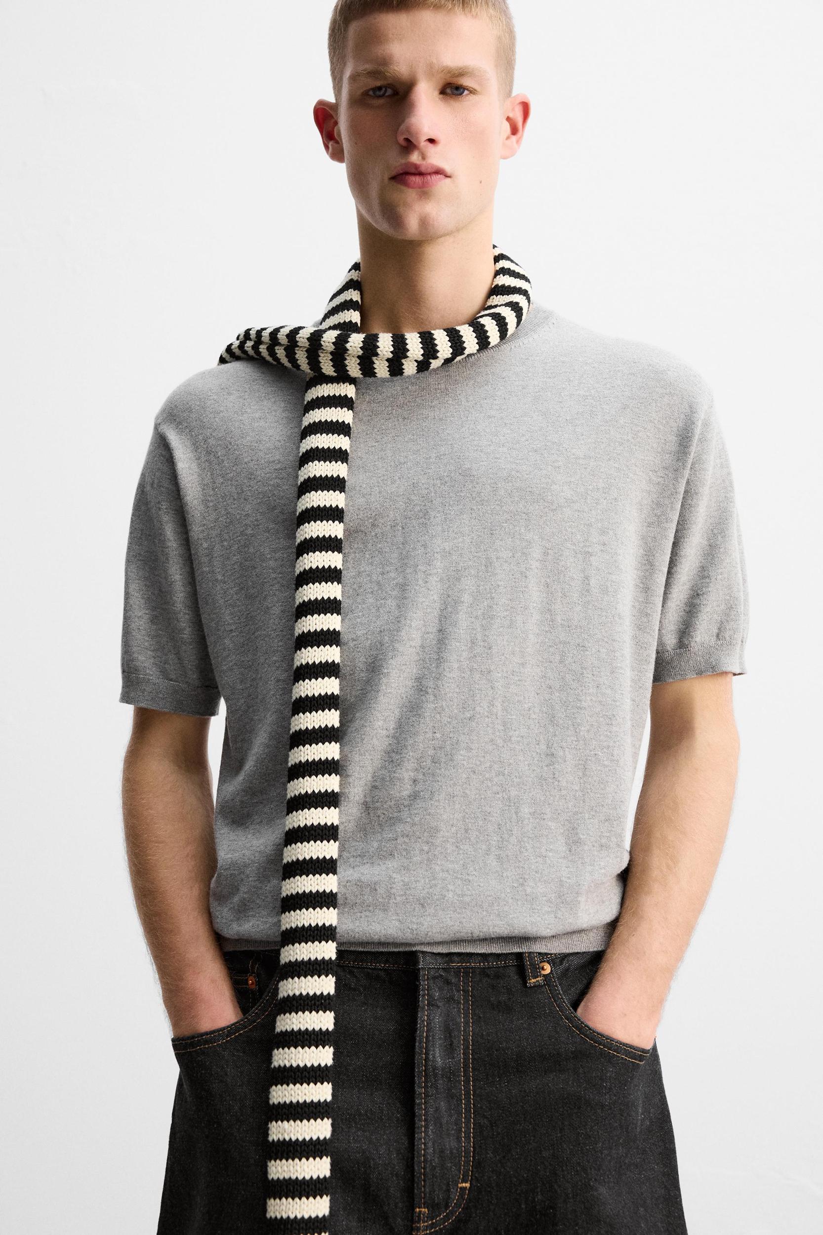 LIMITED EDITION COTTON BLEND KNIT T-SHIRT Product Image