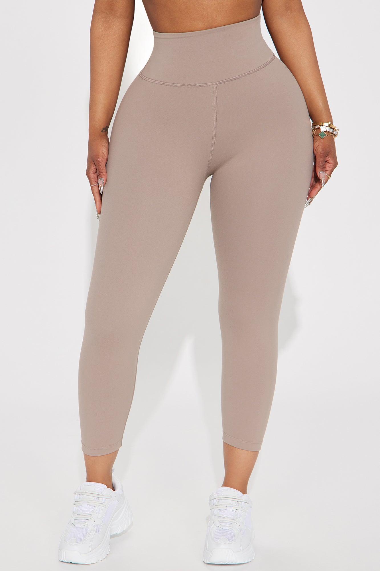 Flexibility Super Soft Capri Active Legging - Taupe Product Image