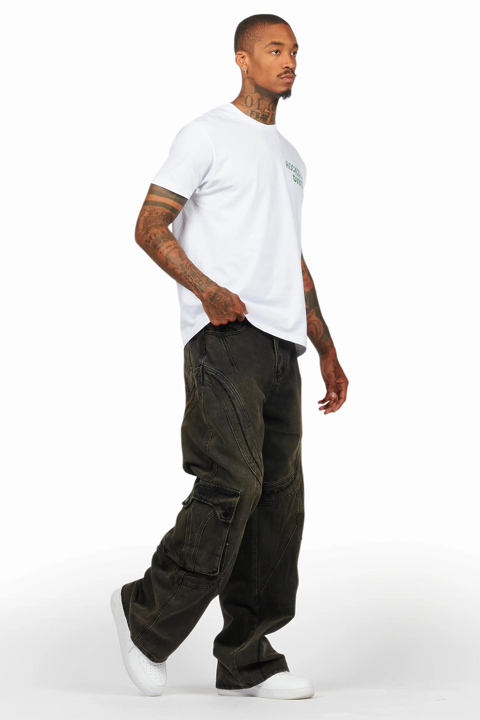 Denmot Dark Grey Baggy Fit Jean Male Product Image