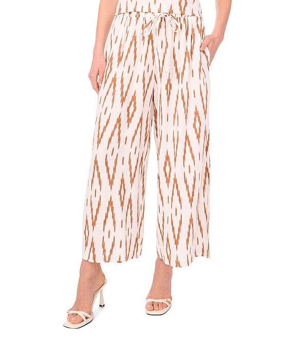 Vince Camuto Coordinating Tie Front Wide Leg Pull-On Pants Product Image