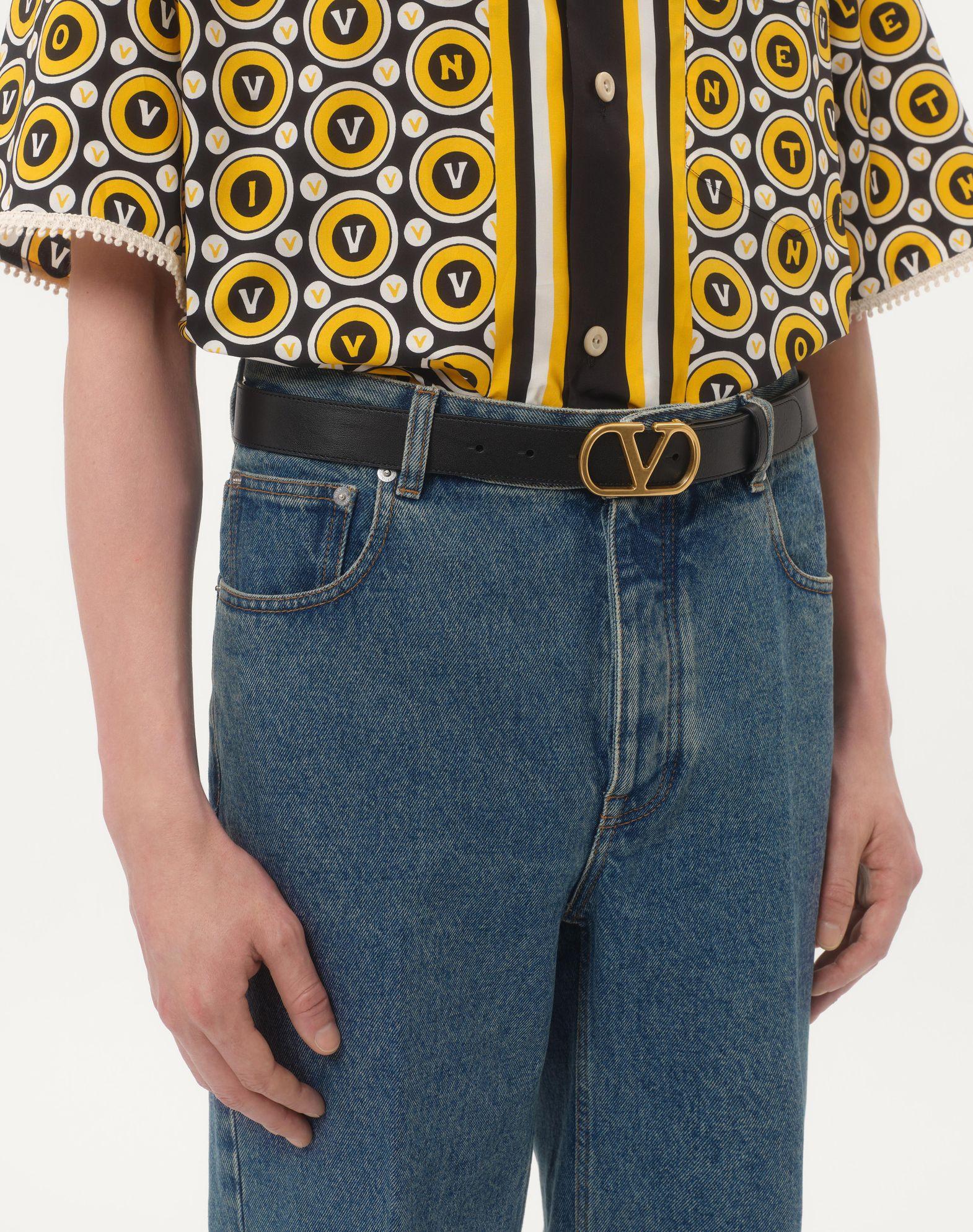 Vlogo Signature Belt In Shiny Calfskin 30 Mm Product Image