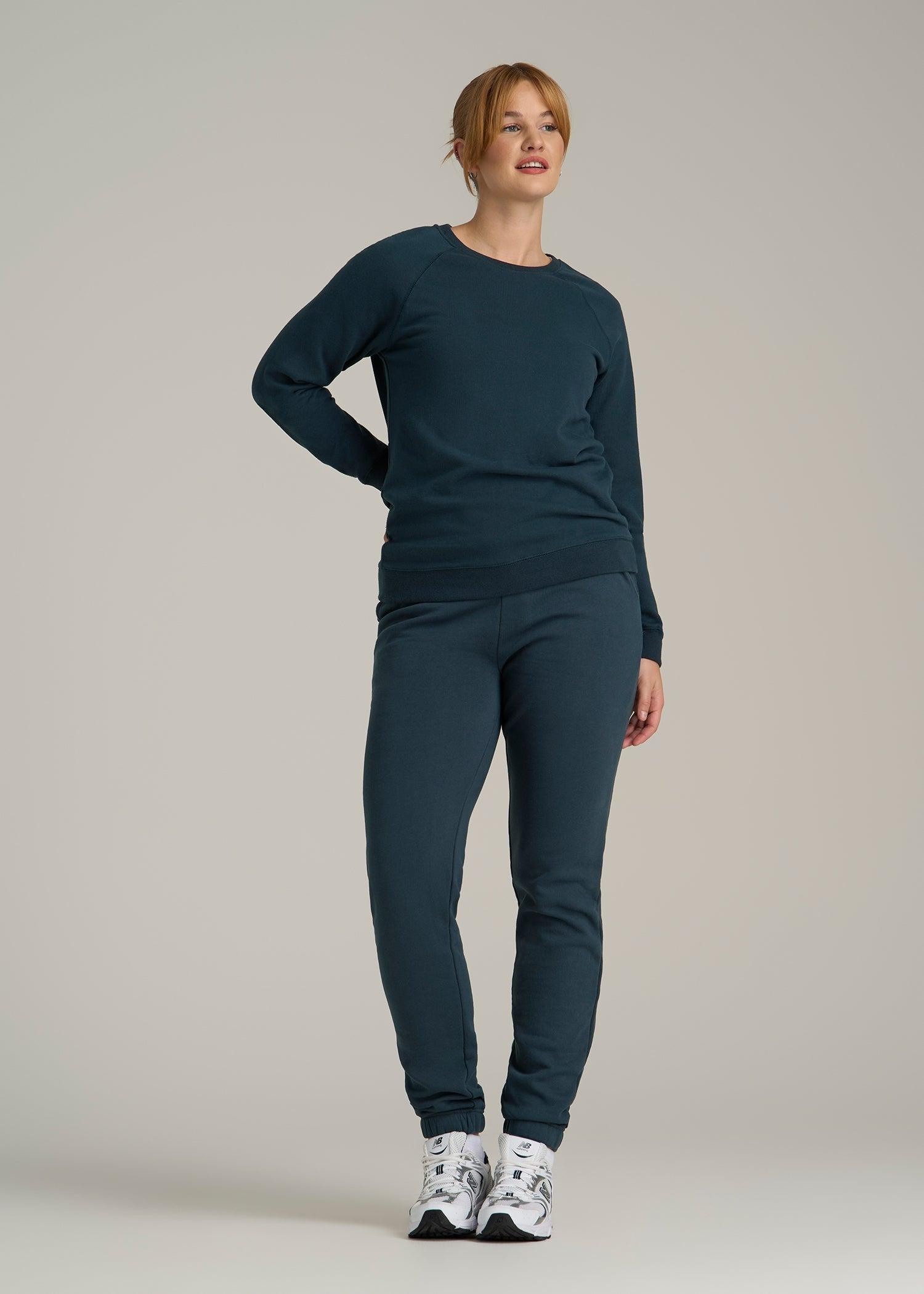 Wearever French Terry Crewneck Sweatshirt for Tall Women in Bright Navy Female Product Image