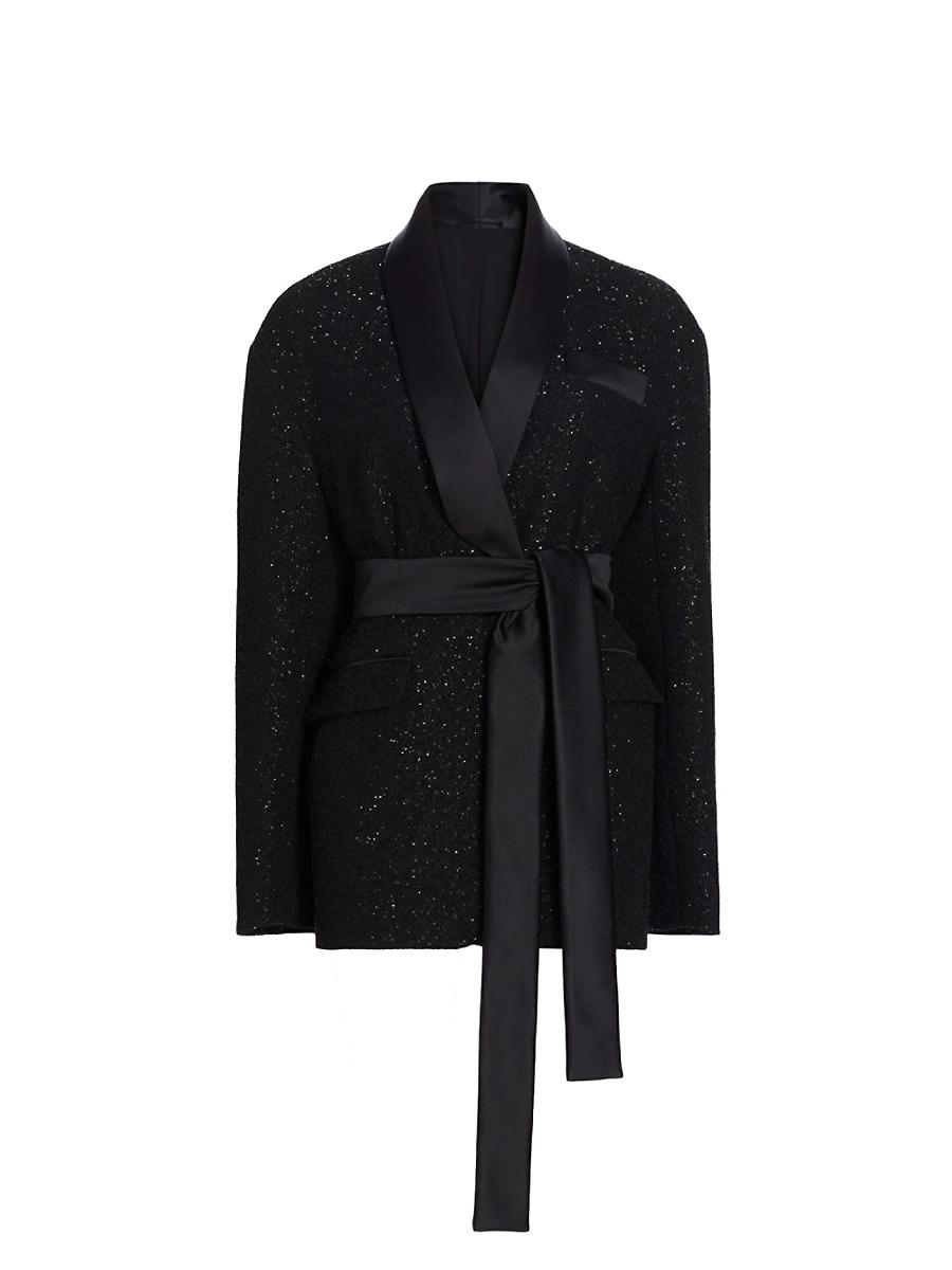 Womens Pau Sparkle Self-Tie Jacket Product Image