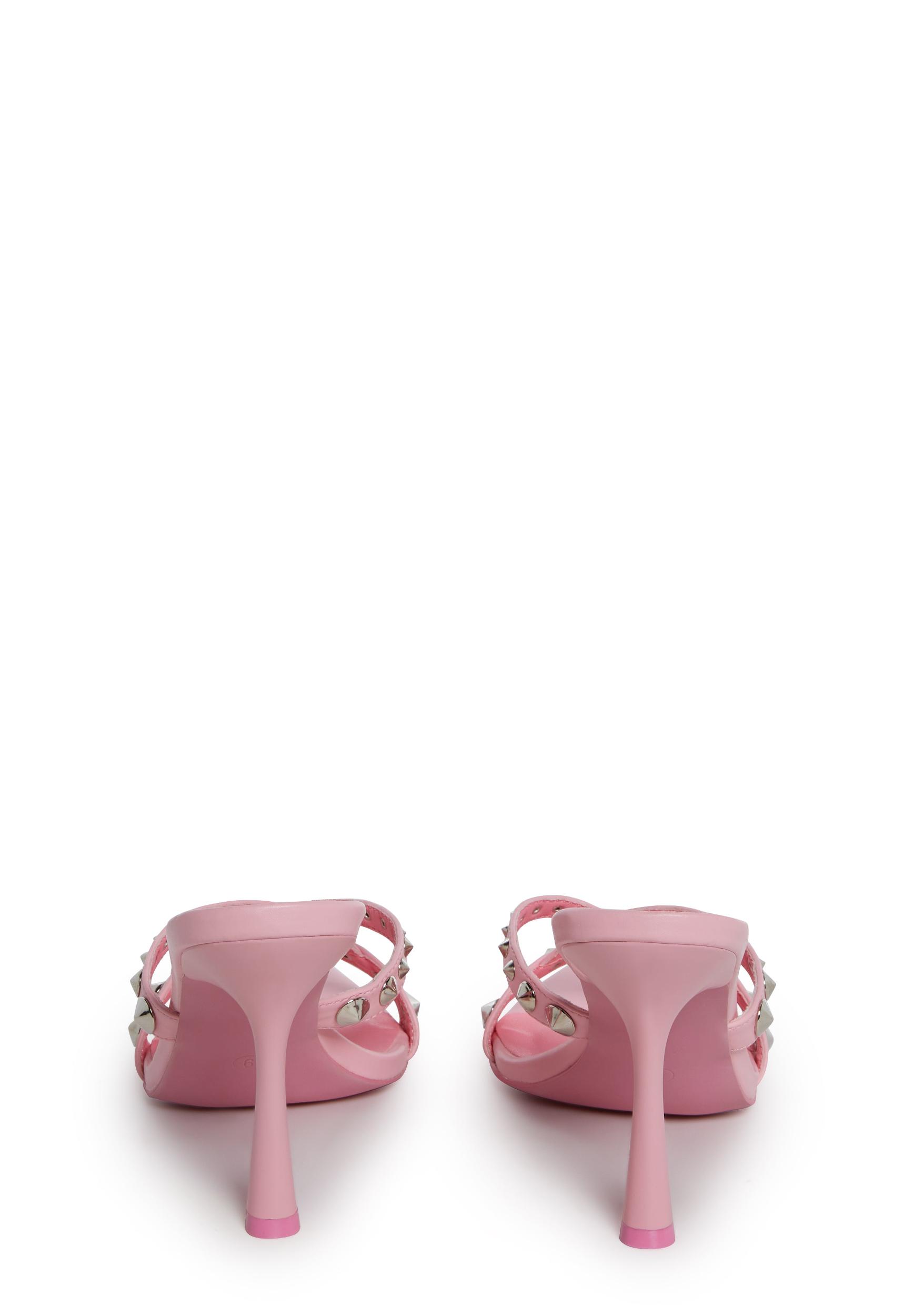 Strappy Studded Mules Current Mood - Pink Product Image