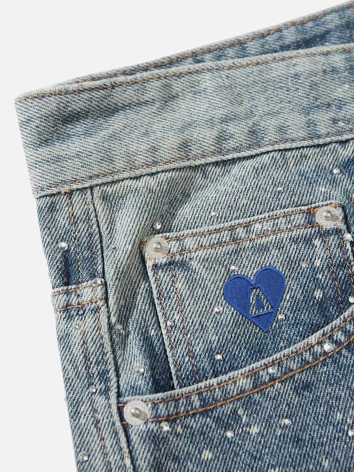 Aelfric Eden Rhinestone Baggy Jeans Product Image