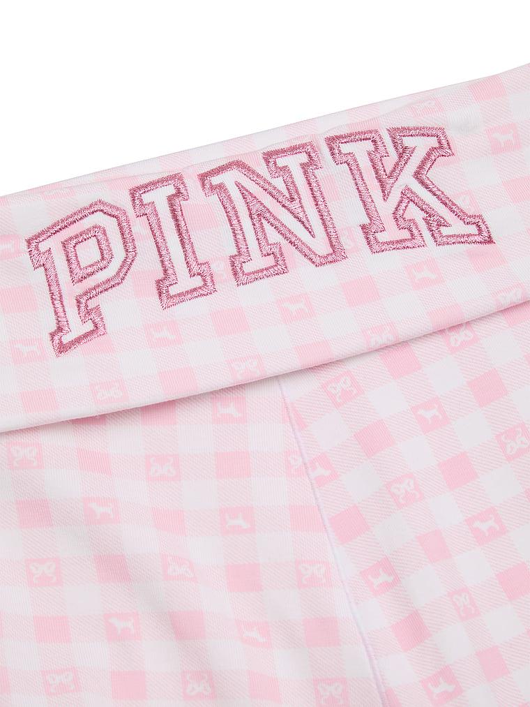 PINK x LoveShackFancy Cotton Foldover Flare Leggings Product Image