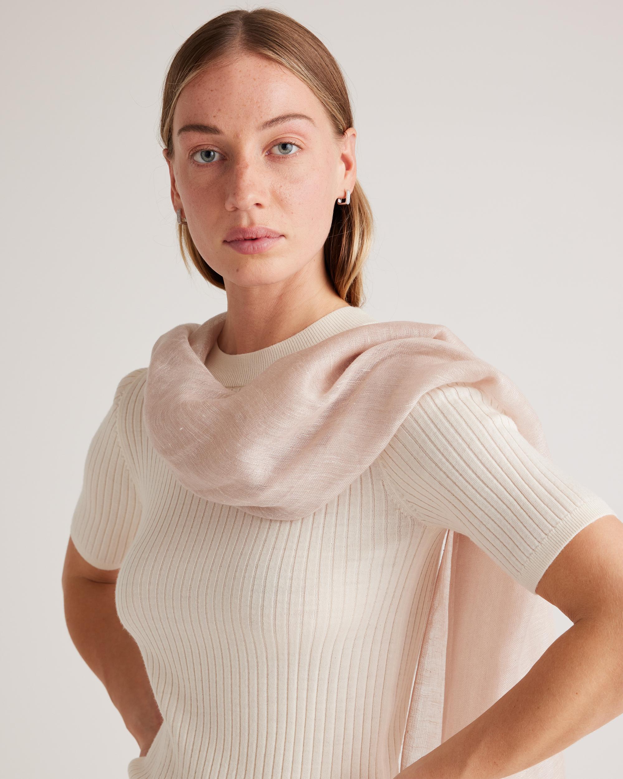 Quince | Women's Lightweight Linen Silk Cashmere Scarf Product Image