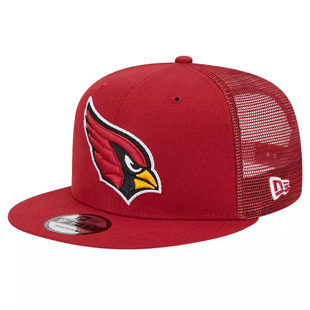 Men's New Era Cardinal Arizona Cardinals Main Trucker 9FIFTY Snapback Hat, Red Product Image