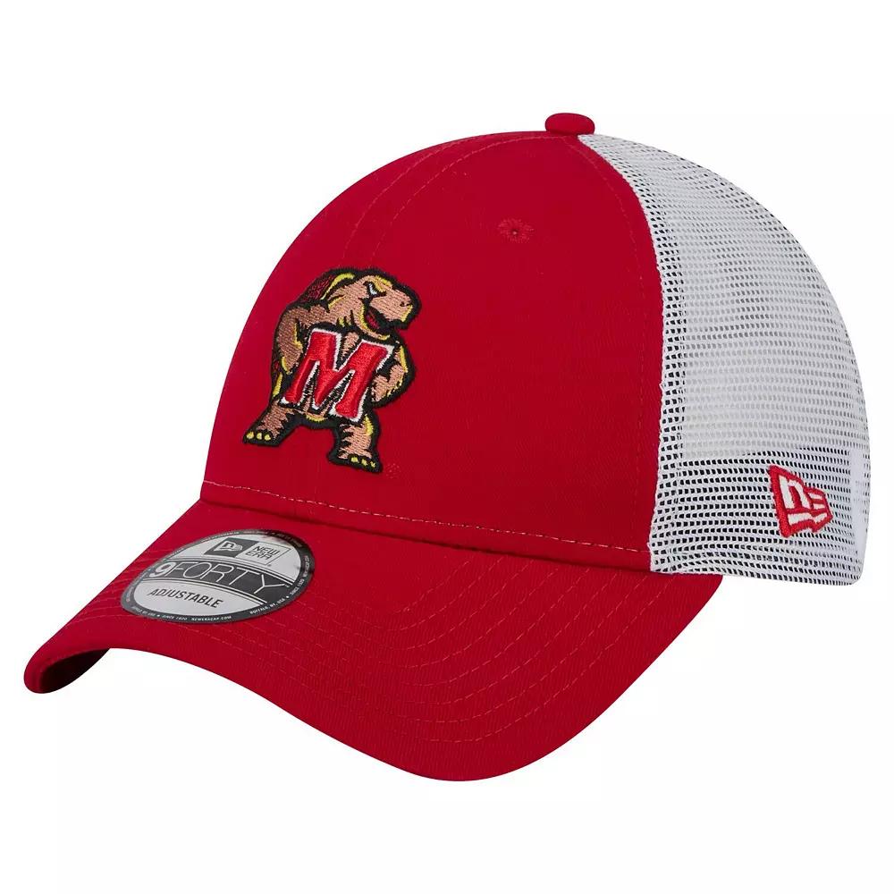 Men's New Era  Red Maryland Terrapins Trucker 9FORTY Adjustable Hat Product Image