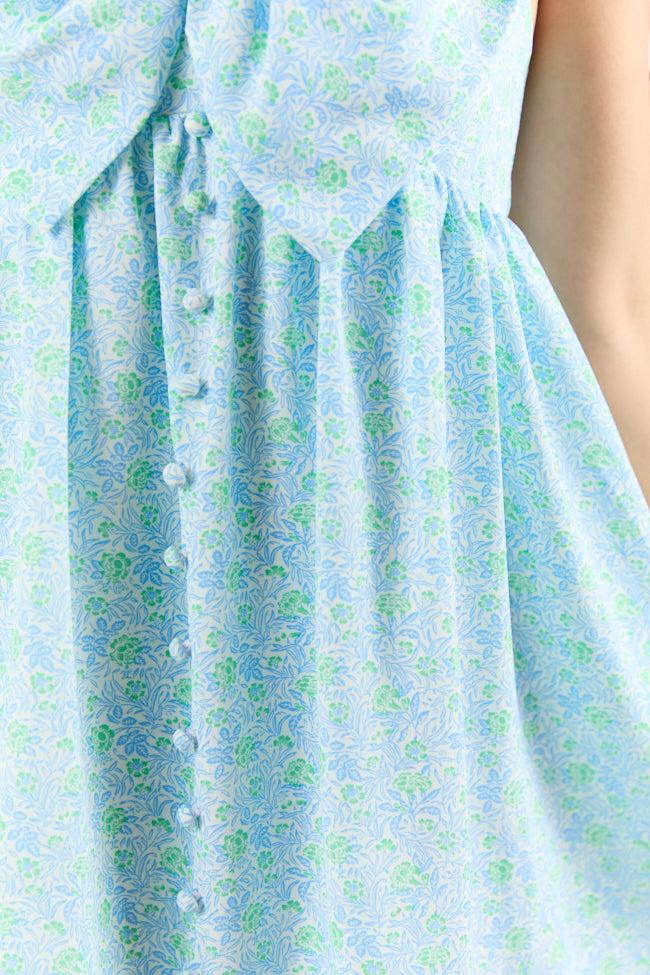 Blooming Bow Detail Multi Floral Mini Dress FINAL SALE Product Image