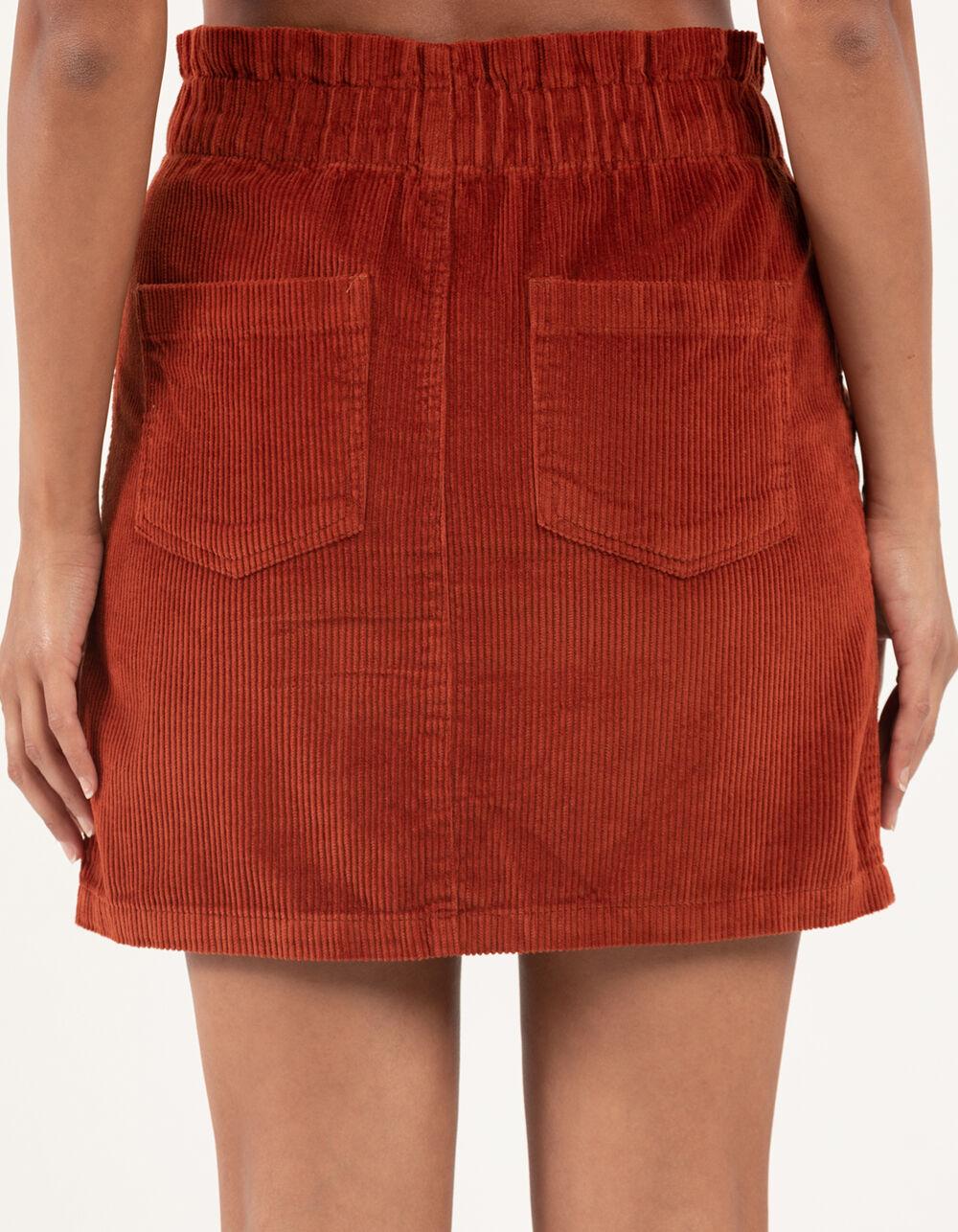 ROXY Silent Days Corduroy Skirt - RUST Product Image