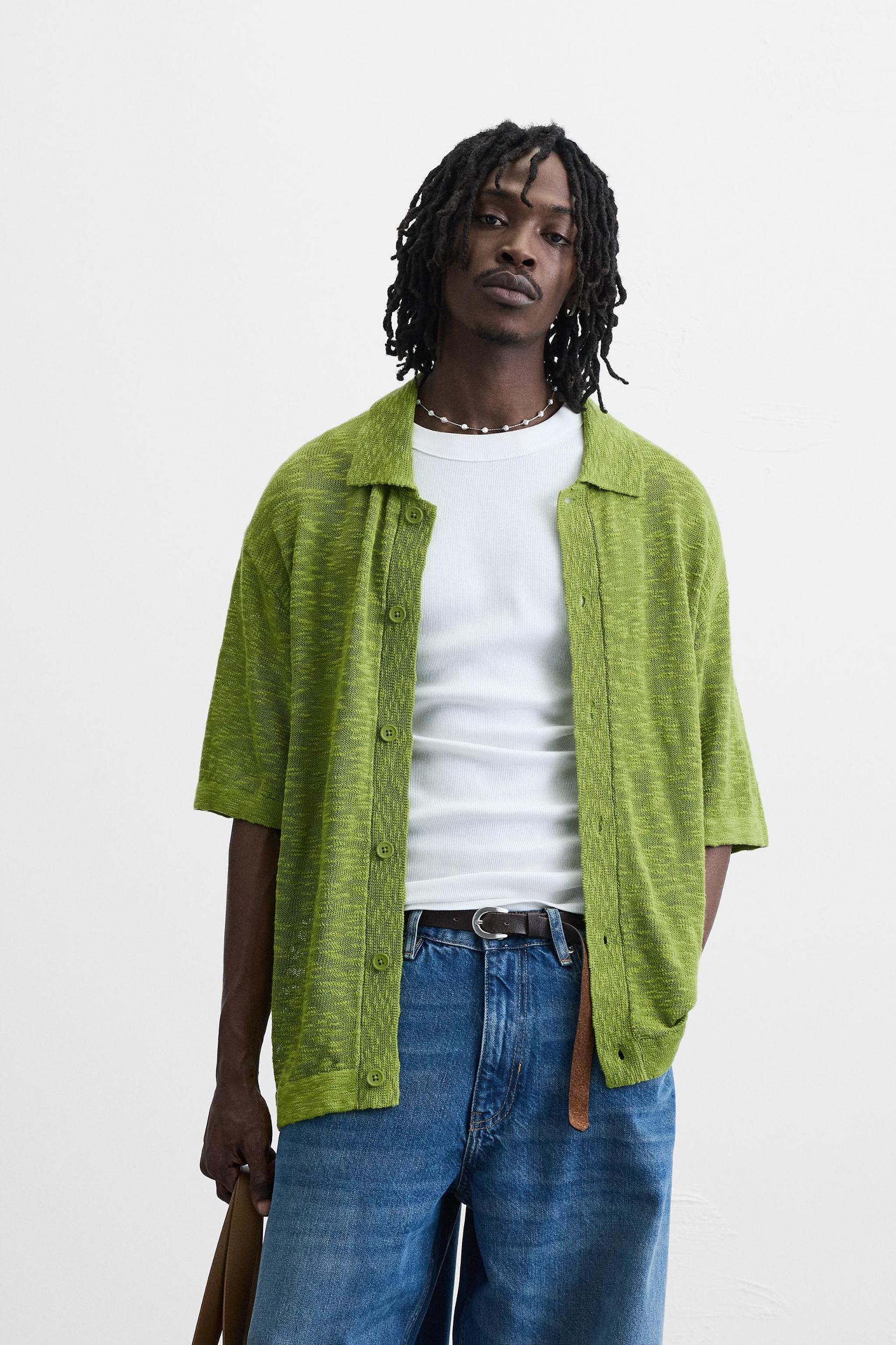 SLUB KNIT SHIRT Product Image