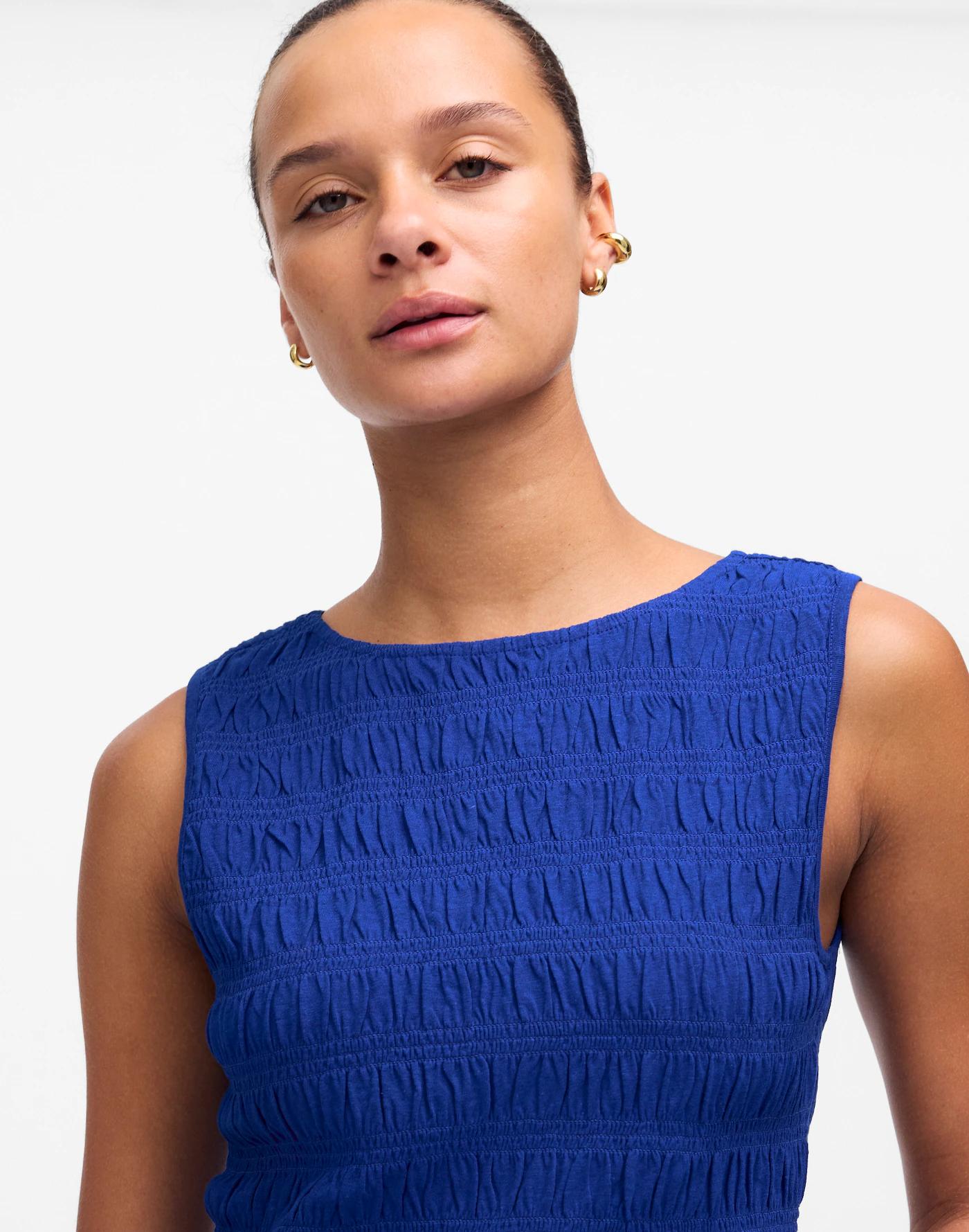 Smocked Boatneck Tank Product Image