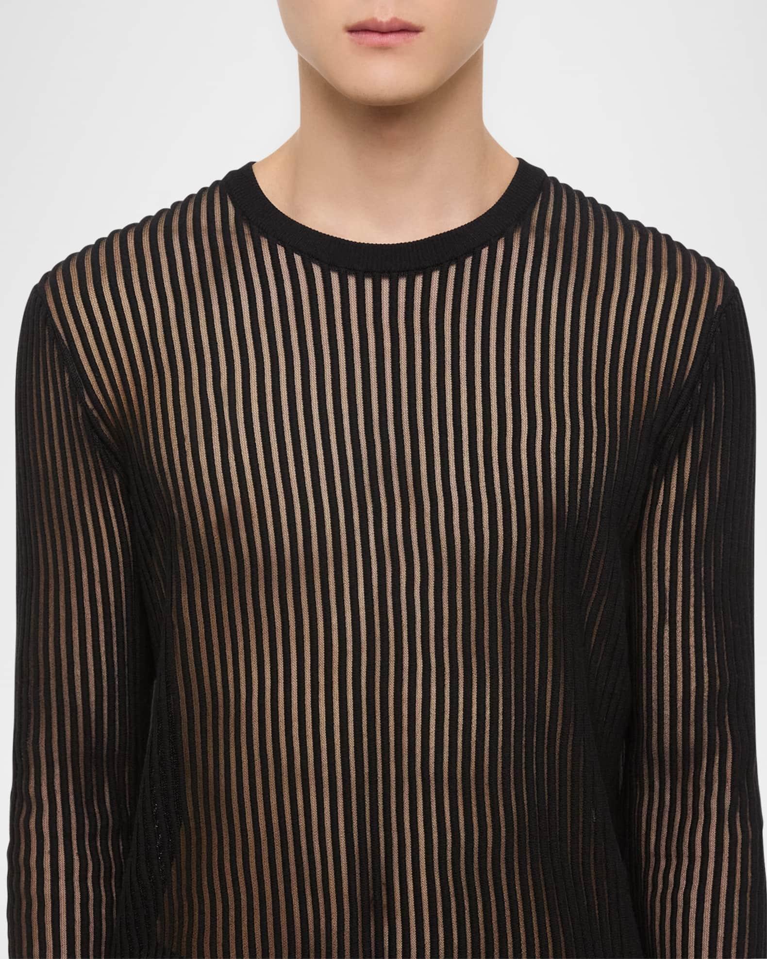 Men's Sheer Vertical Ribbed Top Product Image