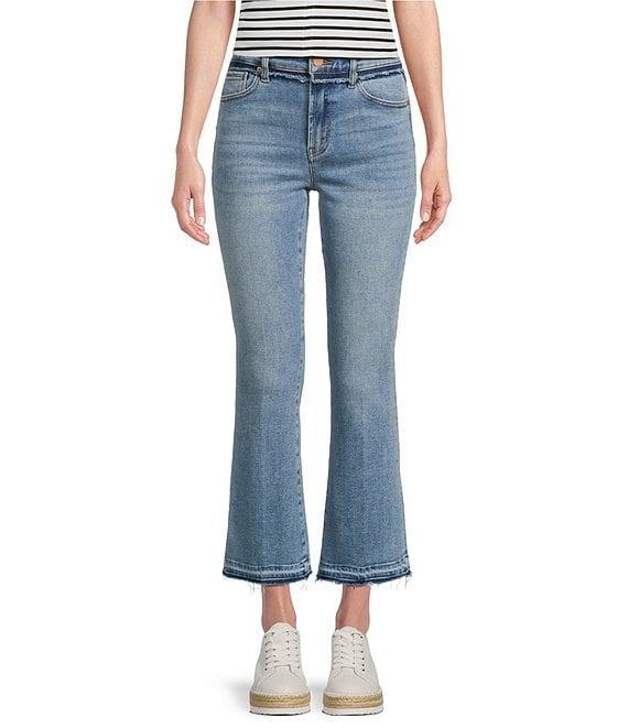 Dear John Jeanne Stretch Denim High Rise Flare Leg Cropped Jeans Product Image