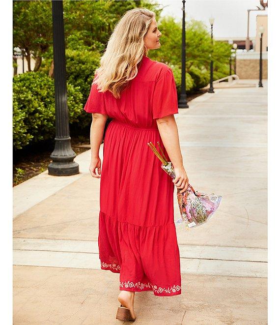 Nurture Plus Size Flutter Sleeve Maxi Dress Product Image