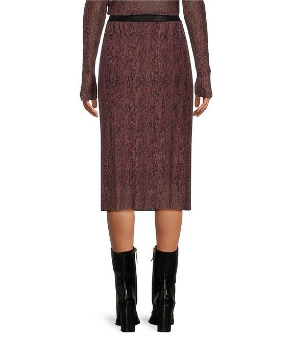 BOSS by Hugo Boss Woven Mesh Snake Print Pull-On Pencil Skirt Product Image